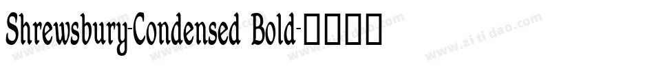 Shrewsbury-Condensed Bold字体转换